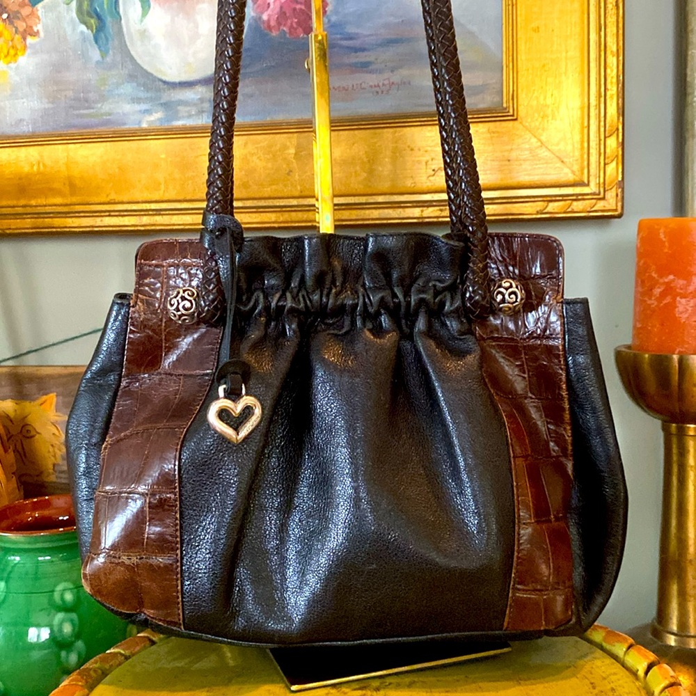 Brighton Black and Brown Shoulder Bag